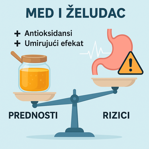 Med i želudac, prednosti i rizici kod gastritisa i refluksa